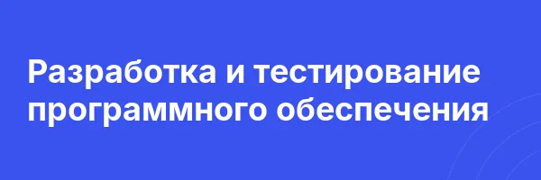 Разработка и тестирование программного обеспечения