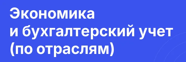 Экономика и бухгалтерский учет (по отраслям)