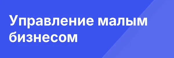 Управление малым бизнесом