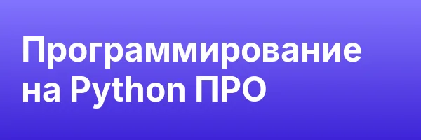 Программирование на Python ПРО