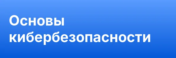 Основы кибербезопасности