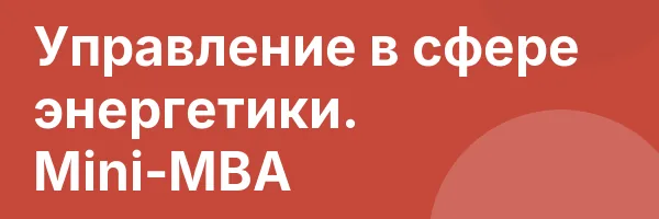 Управление в сфере энергетики. Mini-MBA