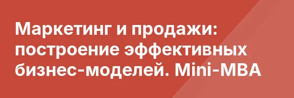 Маркетинг и продажи: построение эффективных бизнес-моделей. Mini-MBA