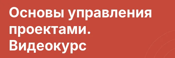 Основы управления проектами. Видеокурс