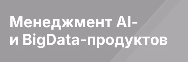 Менеджмент AI- и BigData-продуктов