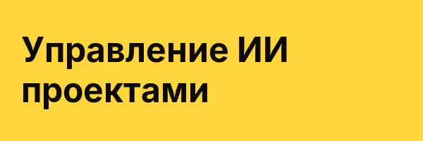 Управление ИИ проектами
