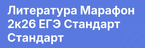 Литература Марафон 2к26 ЕГЭ Стандарт Стандарт