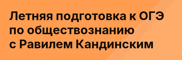 Летняя подготовка к ОГЭ по обществознанию с Равилем Кандинским