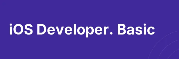 iOS Developer. Basic