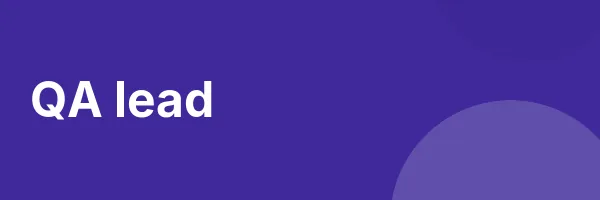 QA lead