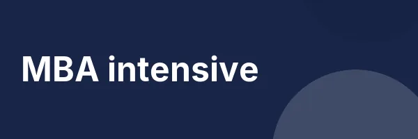 MBA intensive