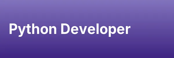 Python Developer