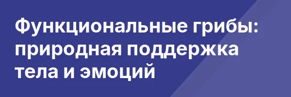 Функциональные грибы: природная поддержка тела и эмоций