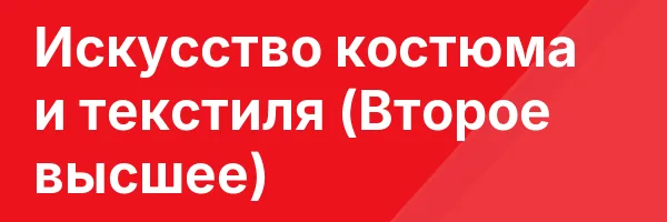 Искусство костюма и текстиля (Второе высшее)