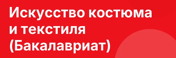 Искусство костюма и текстиля (Бакалавриат)