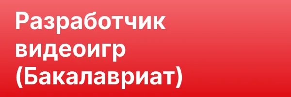 Разработчик видеоигр (Бакалавриат)