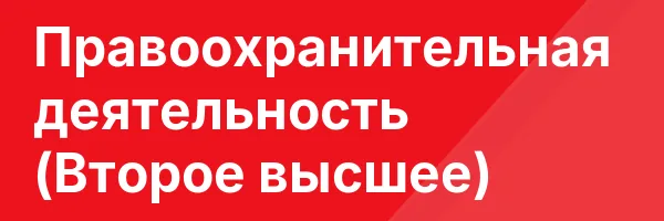 Правоохранительная деятельность (Второе высшее)