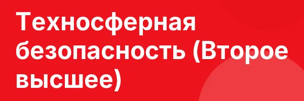 Техносферная безопасность (Второе высшее)