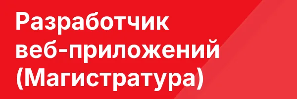 Разработчик веб-приложений (Магистратура)