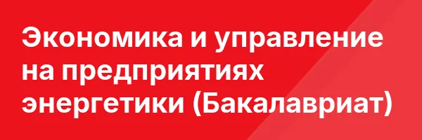 Экономика и управление на предприятиях энергетики (Бакалавриат)