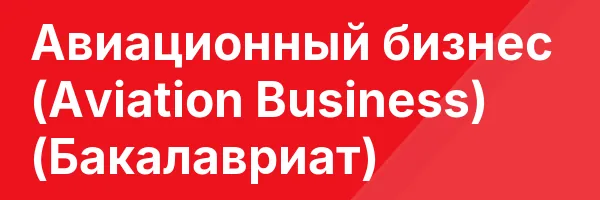 Авиационный бизнес (Aviation Business) (Бакалавриат)
