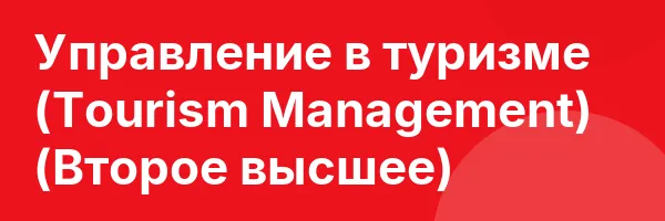 Управление в туризме (Tourism Management) (Второе высшее)