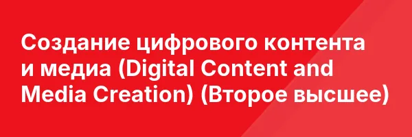 Создание цифрового контента и медиа (Digital Content and Media Creation) (Второе высшее)