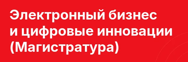 Электронный бизнес и цифровые инновации (Магистратура)