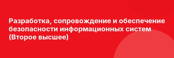 Разработка, сопровождение и обеспечение безопасности информационных систем (Второе высшее)