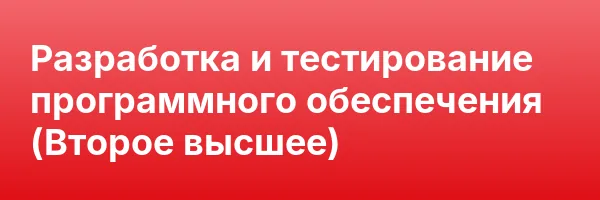Разработка и тестирование программного обеспечения (Второе высшее)