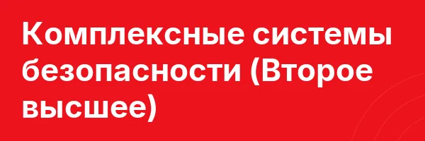 Комплексные системы безопасности (Второе высшее)