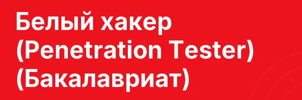 Белый хакер (Penetration Tester) (Бакалавриат)