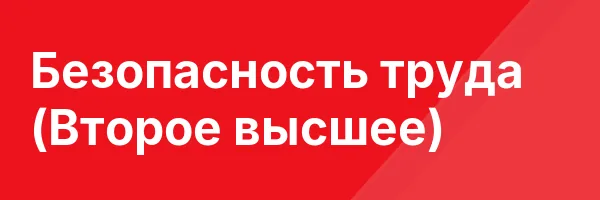 Безопасность труда (Второе высшее)