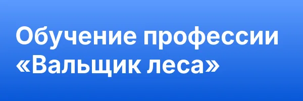Обучение профессии «Вальщик леса»
