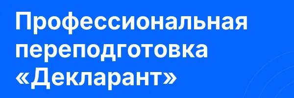 Профессиональная переподготовка «Декларант»