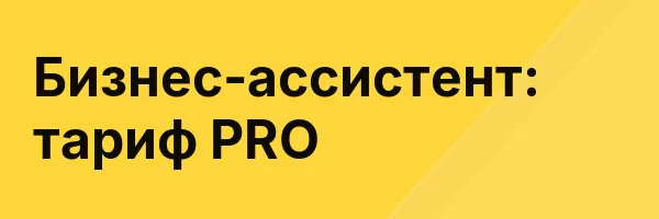 Бизнес-ассистент: тариф PRO