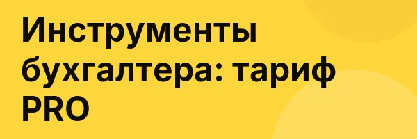 Инструменты бухгалтера: тариф PRO