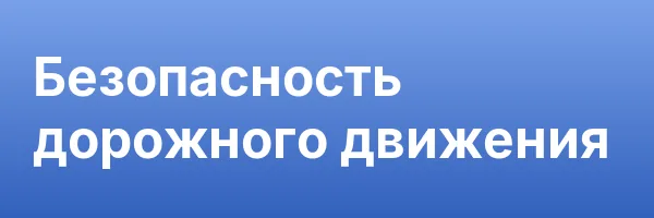 Безопасность дорожного движения
