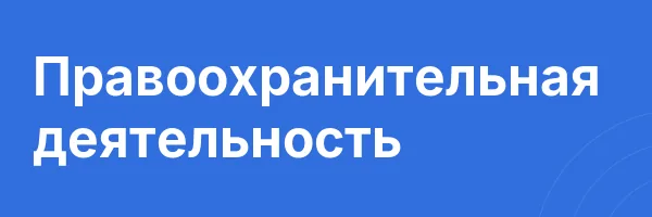 Правоохранительная деятельность