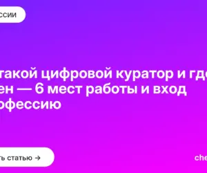 Обложка: Кто такой цифровой куратор и где он нужен — 6 мест работы и вход в профессию