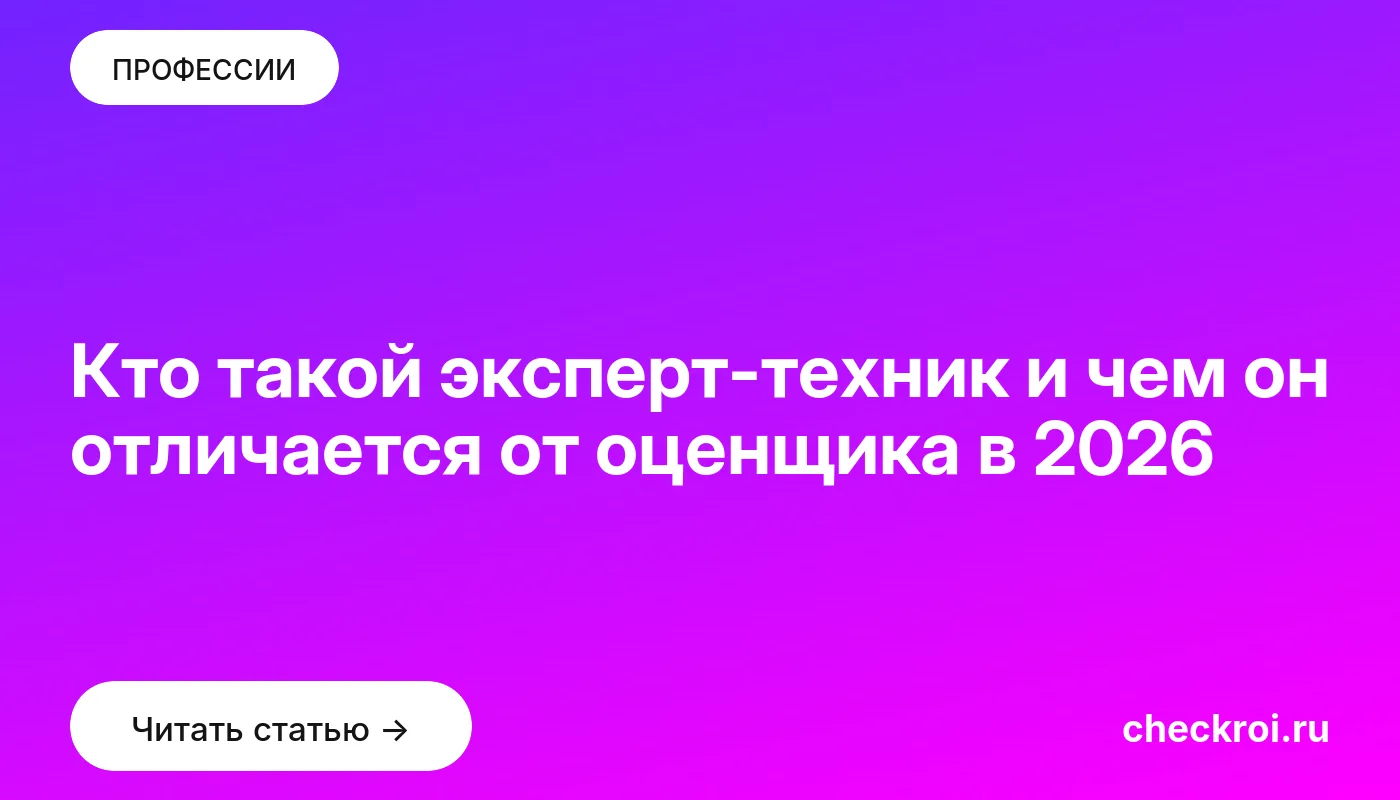 Обложка: Кто такой эксперт техник и чем он отличается от оценщика в 2026