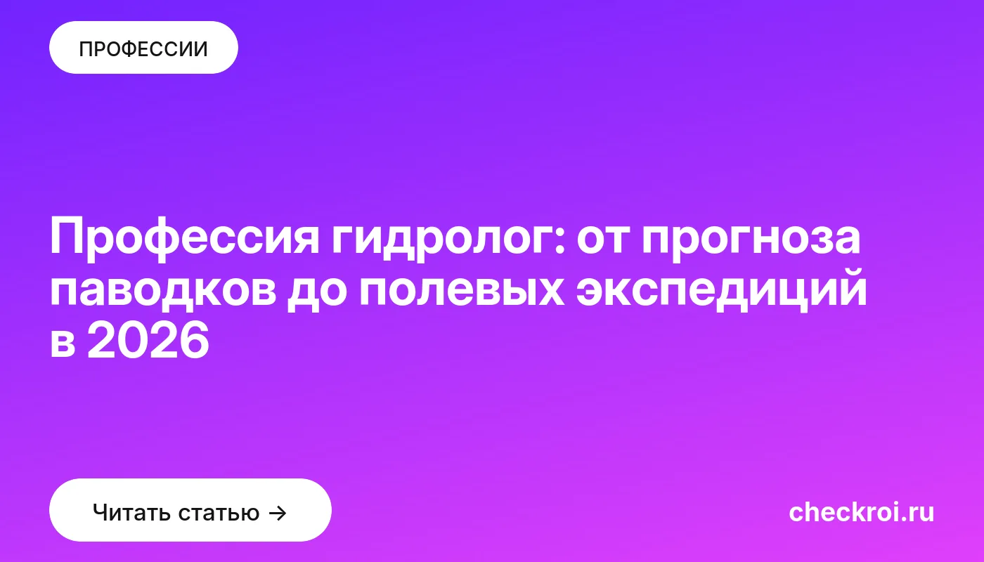 Обложка: Профессия гидролог: от прогноза паводков до полевых экспедиций в 2026