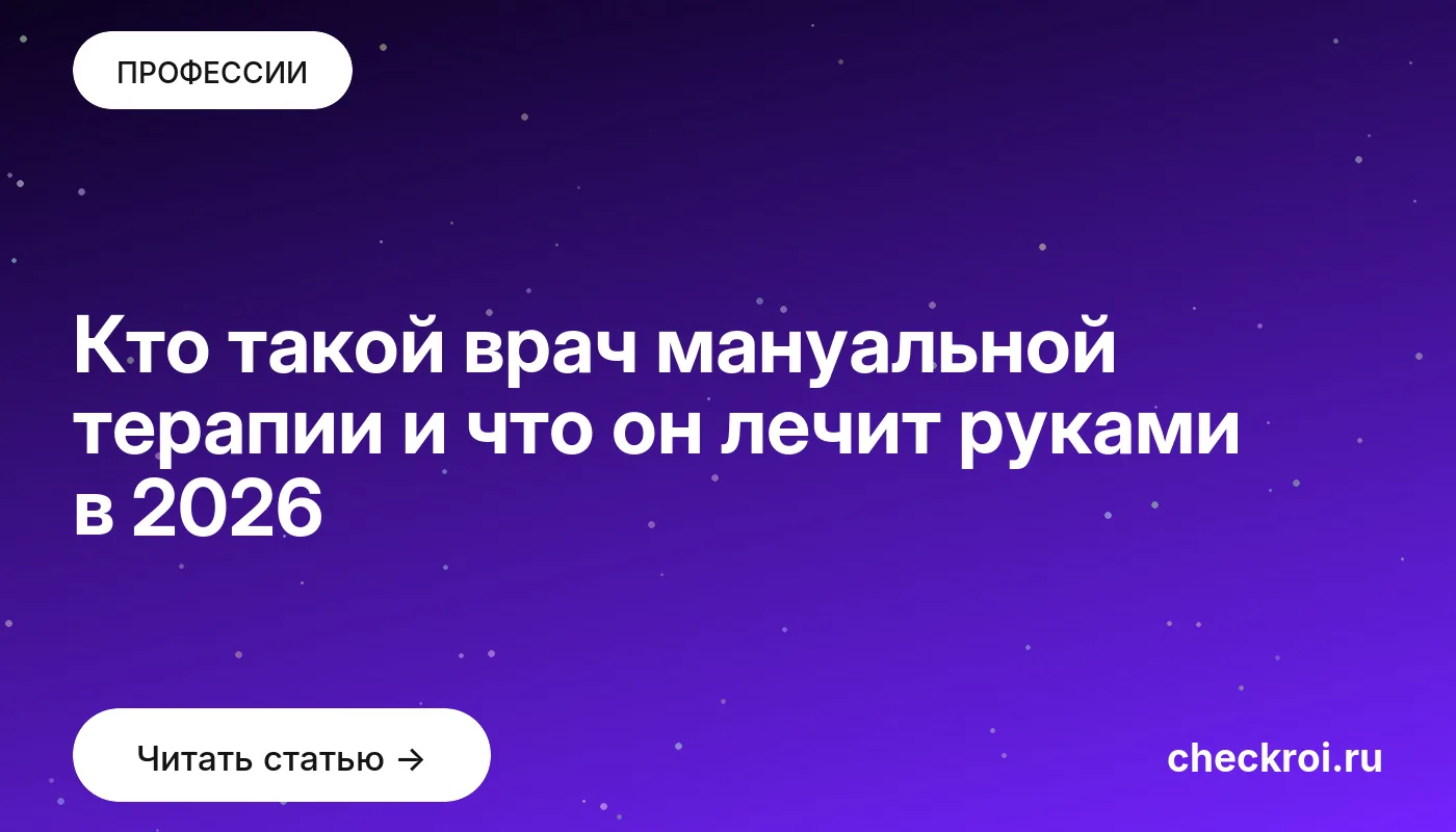 Обложка: Кто такой врач мануальной терапии и что он лечит руками в 2026