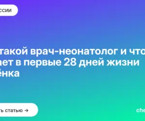 Обложка: Кто такой врач неонатолог и что он делает в первые 28 дней жизни ребёнка