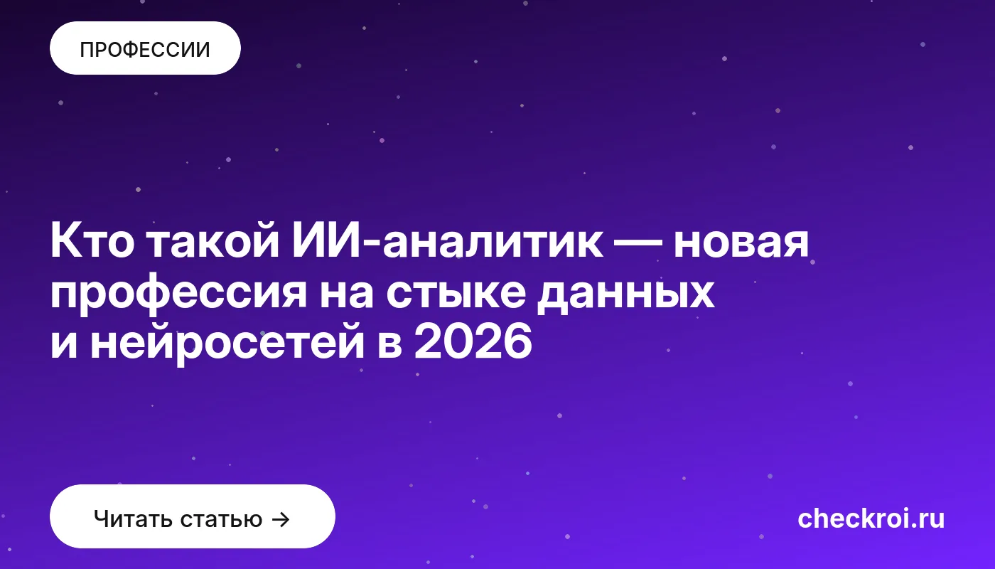 Обложка: Кто такой ИИ аналитик — новая профессия на стыке данных и нейросетей в 2026