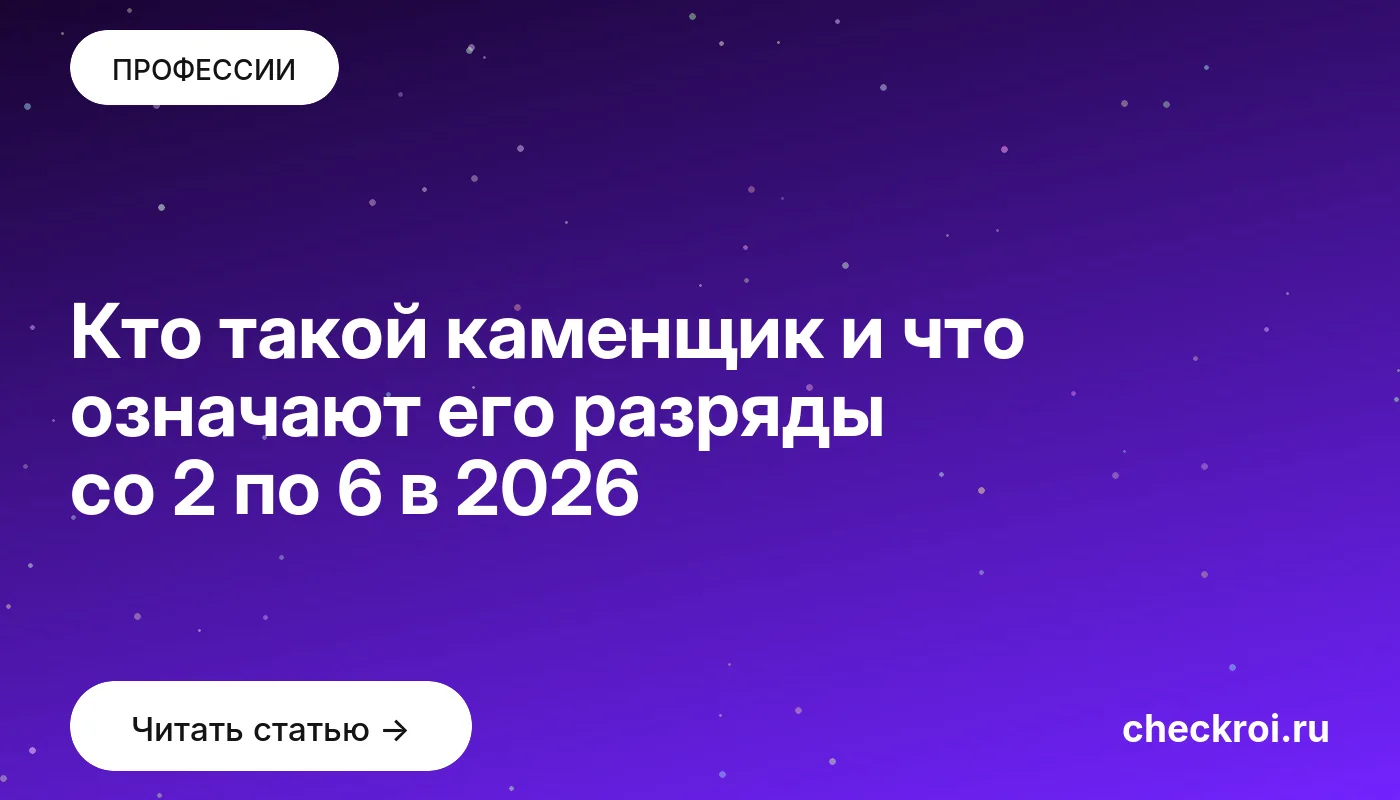 Статья: Кто такой каменщик и что означают его разряды со 2 по 6 в 2026 Обложка: Кто такой каменщик и что означают его разряды со 2 по 6 в 2026