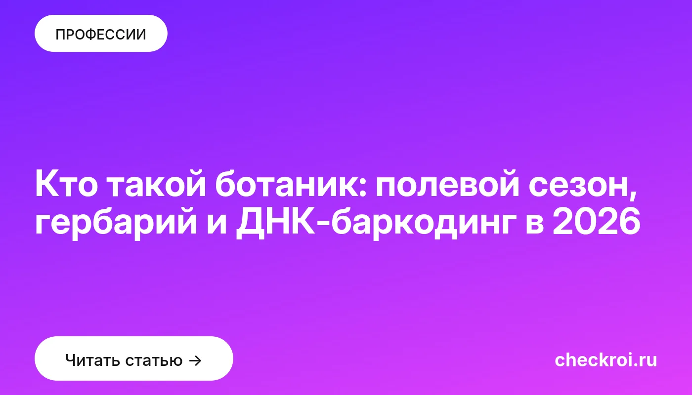 Обложка: Кто такой ботаник: полевой сезон, гербарий и ДНК баркодинг в 2026