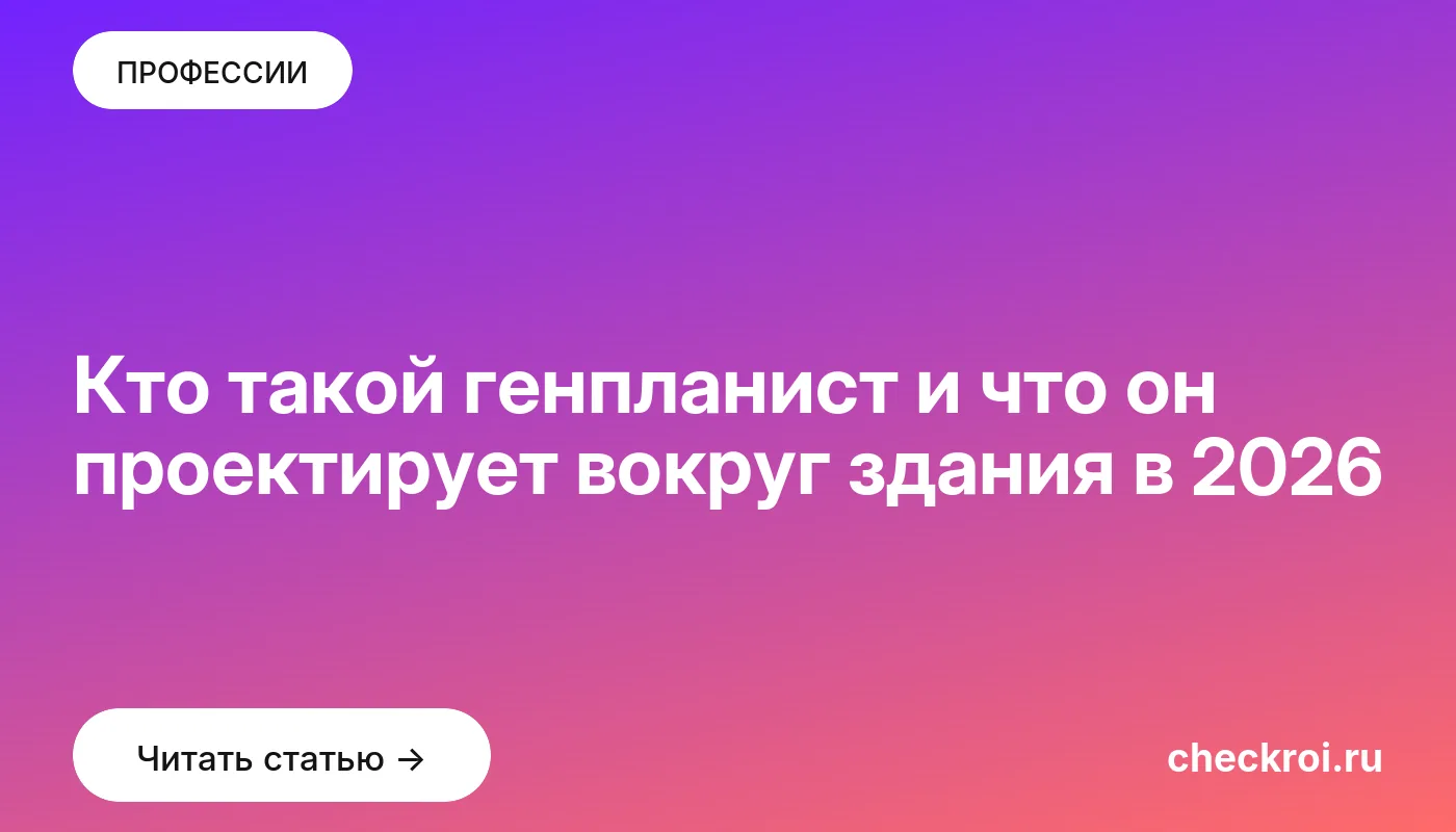 Обложка: Кто такой генпланист и что он проектирует вокруг здания в 2026