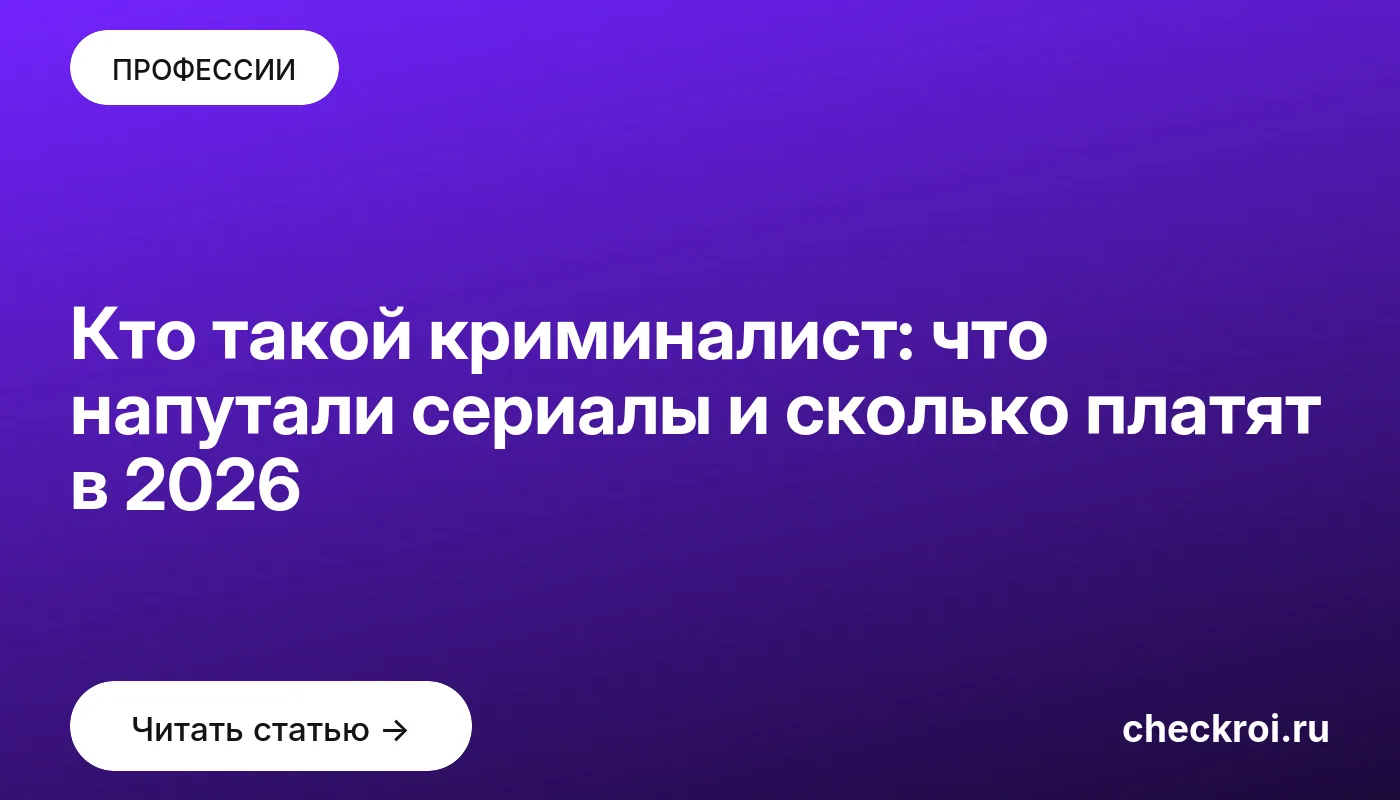 Обложка: Кто такой криминалист: что напутали сериалы и сколько платят в 2026