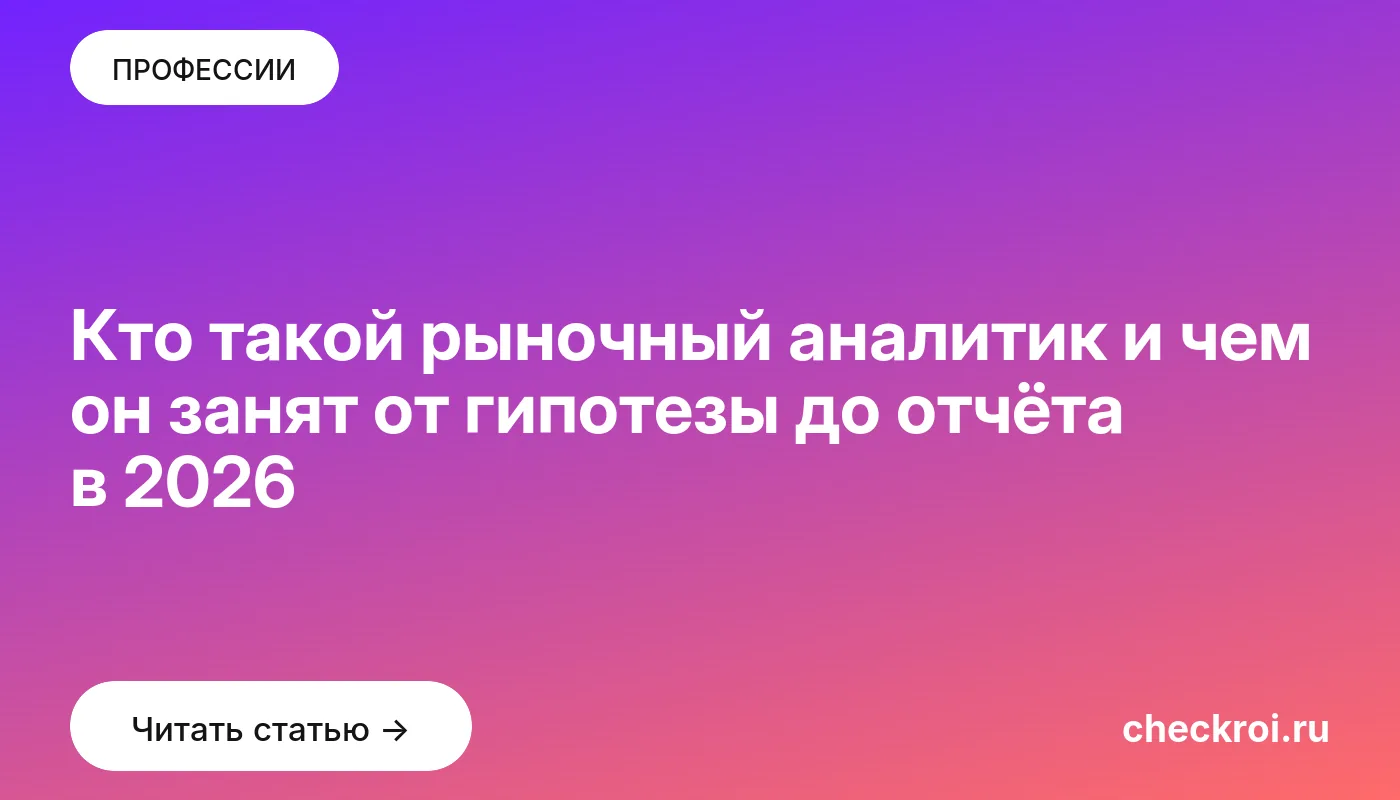 Обложка: Кто такой рыночный аналитик и чем он занят от гипотезы до отчёта в 2026